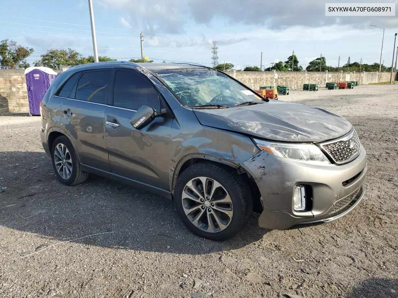 2015 Kia Sorento Sx VIN: 5XYKW4A70FG608971 Lot: 78308874