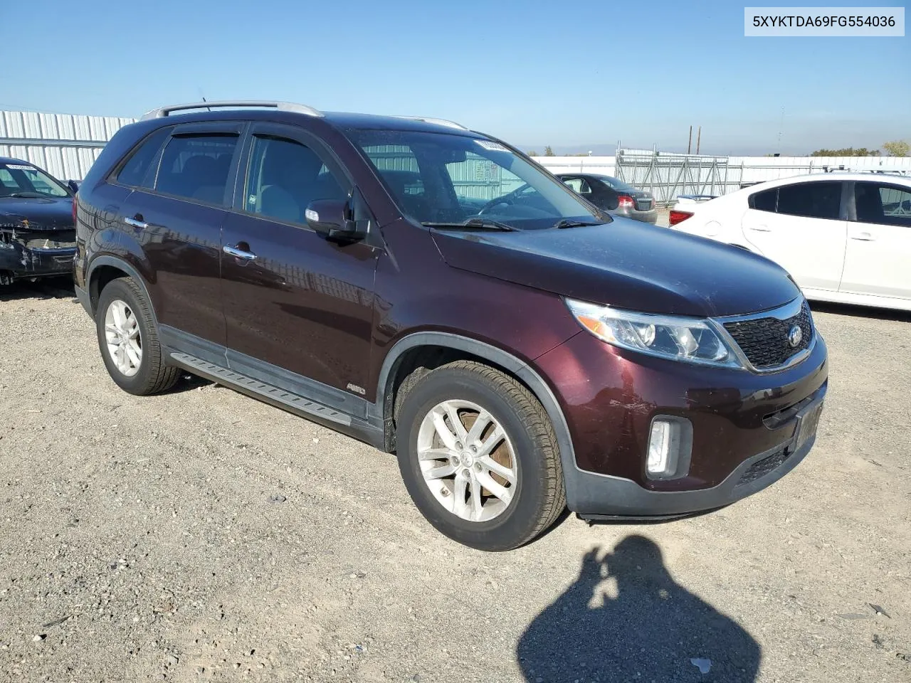 2015 Kia Sorento Lx VIN: 5XYKTDA69FG554036 Lot: 78504384