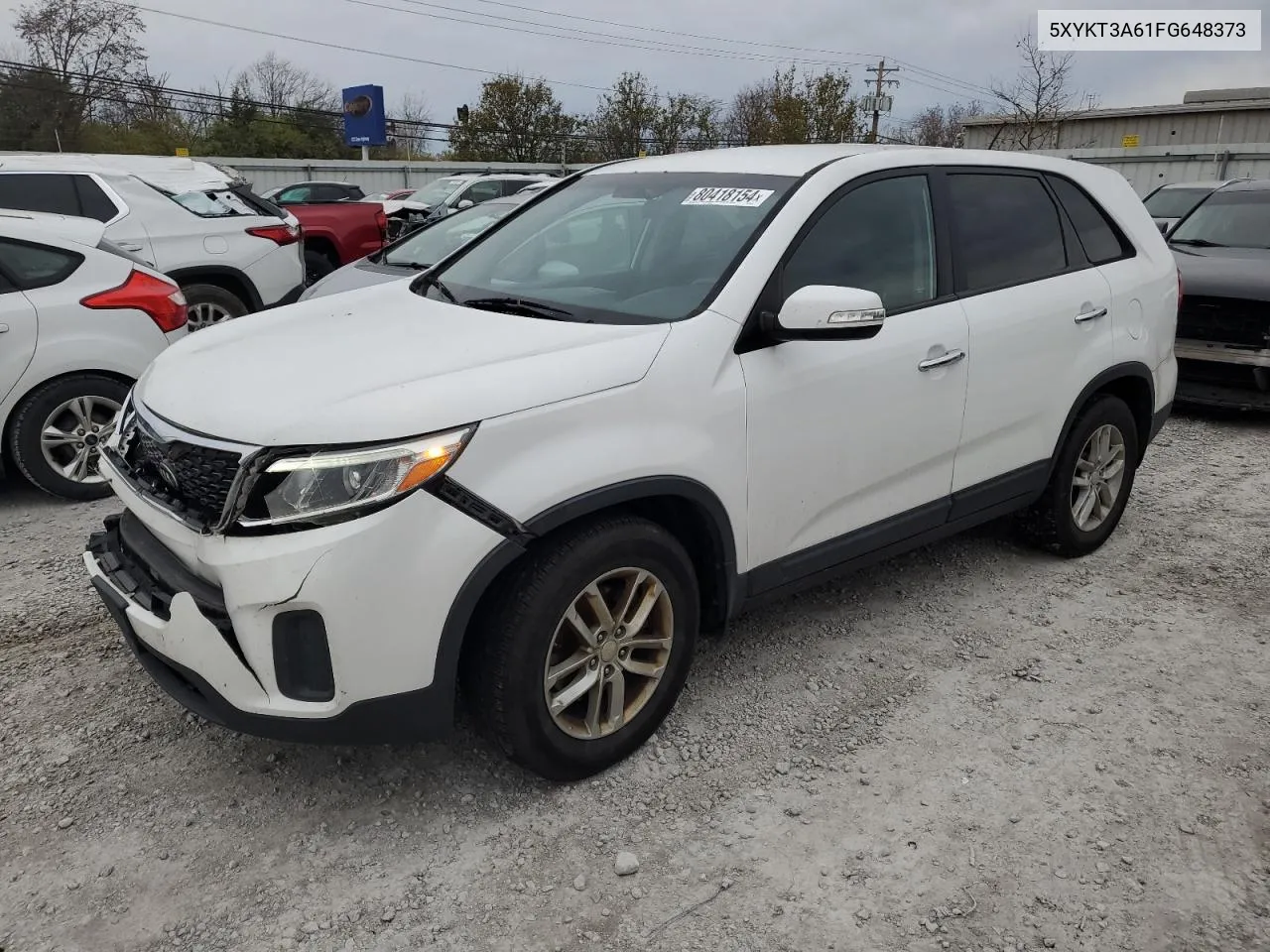 2015 Kia Sorento Lx VIN: 5XYKT3A61FG648373 Lot: 80418154