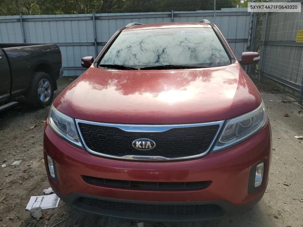 2015 Kia Sorento Lx VIN: 5XYKT4A71FG643320 Lot: 80439074