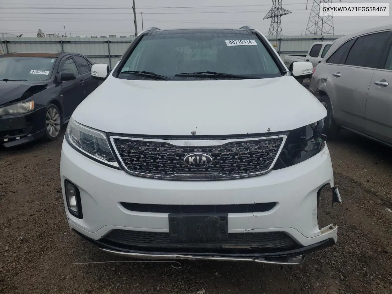 2015 Kia Sorento Sx VIN: 5XYKWDA71FG558467 Lot: 80719414