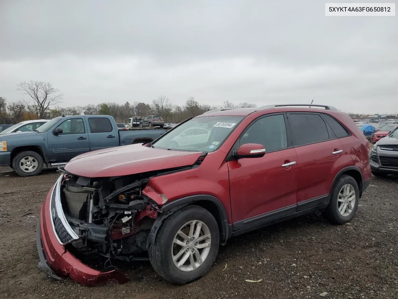 2015 Kia Sorento Lx VIN: 5XYKT4A63FG650812 Lot: 80765594