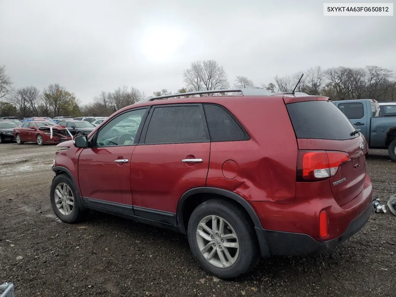 2015 Kia Sorento Lx VIN: 5XYKT4A63FG650812 Lot: 80765594