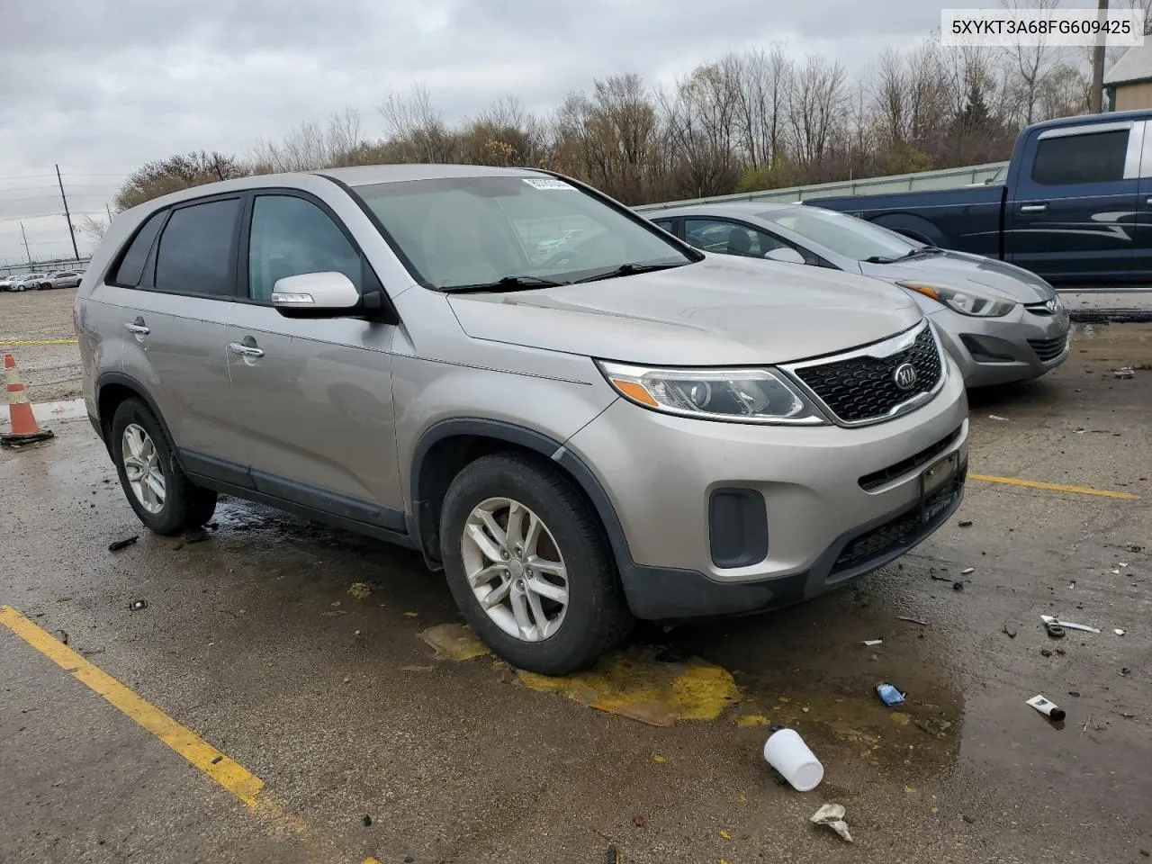 2015 Kia Sorento Lx VIN: 5XYKT3A68FG609425 Lot: 80787044