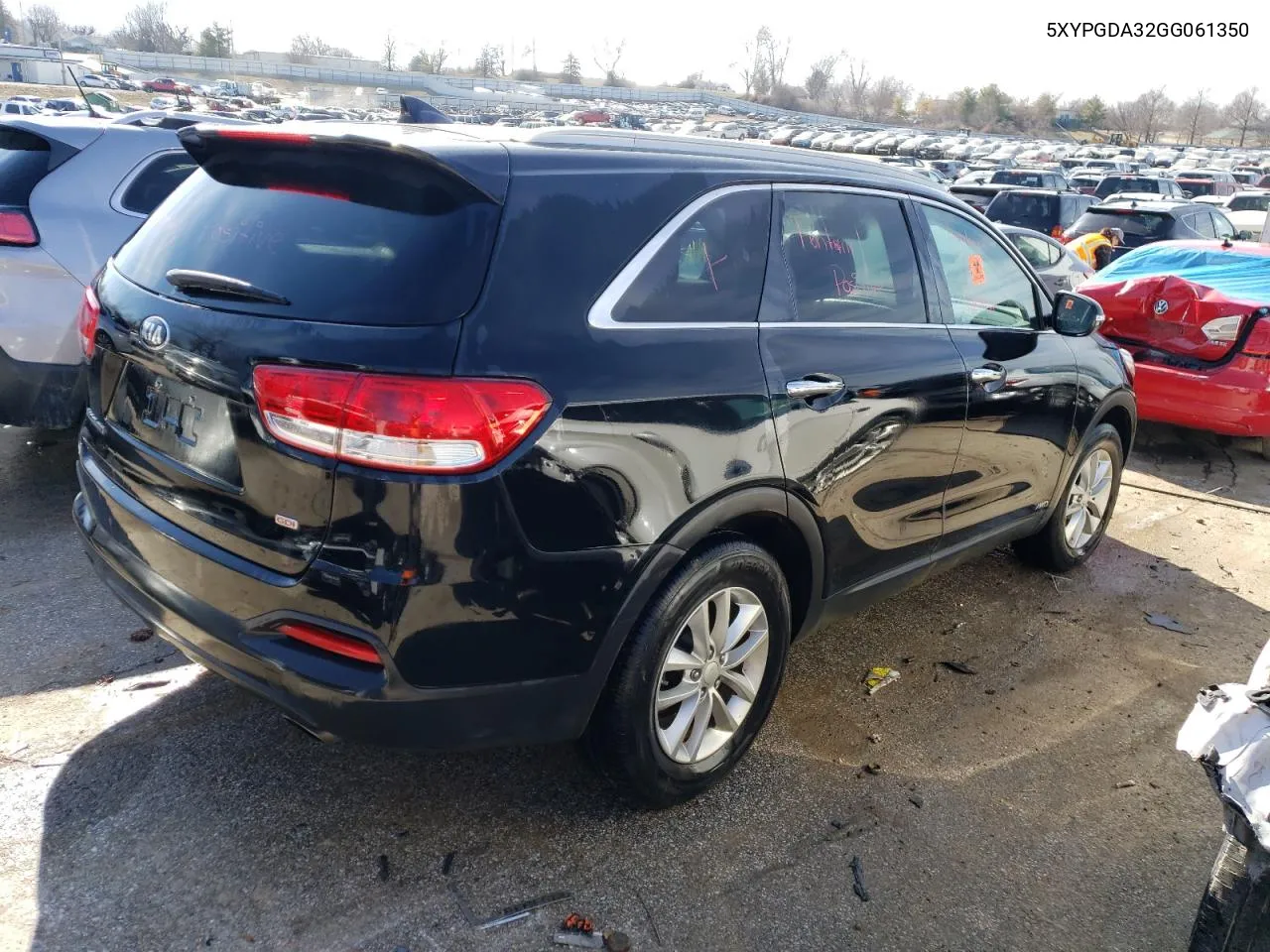 2016 Kia Sorento Lx VIN: 5XYPGDA32GG061350 Lot: 41230084