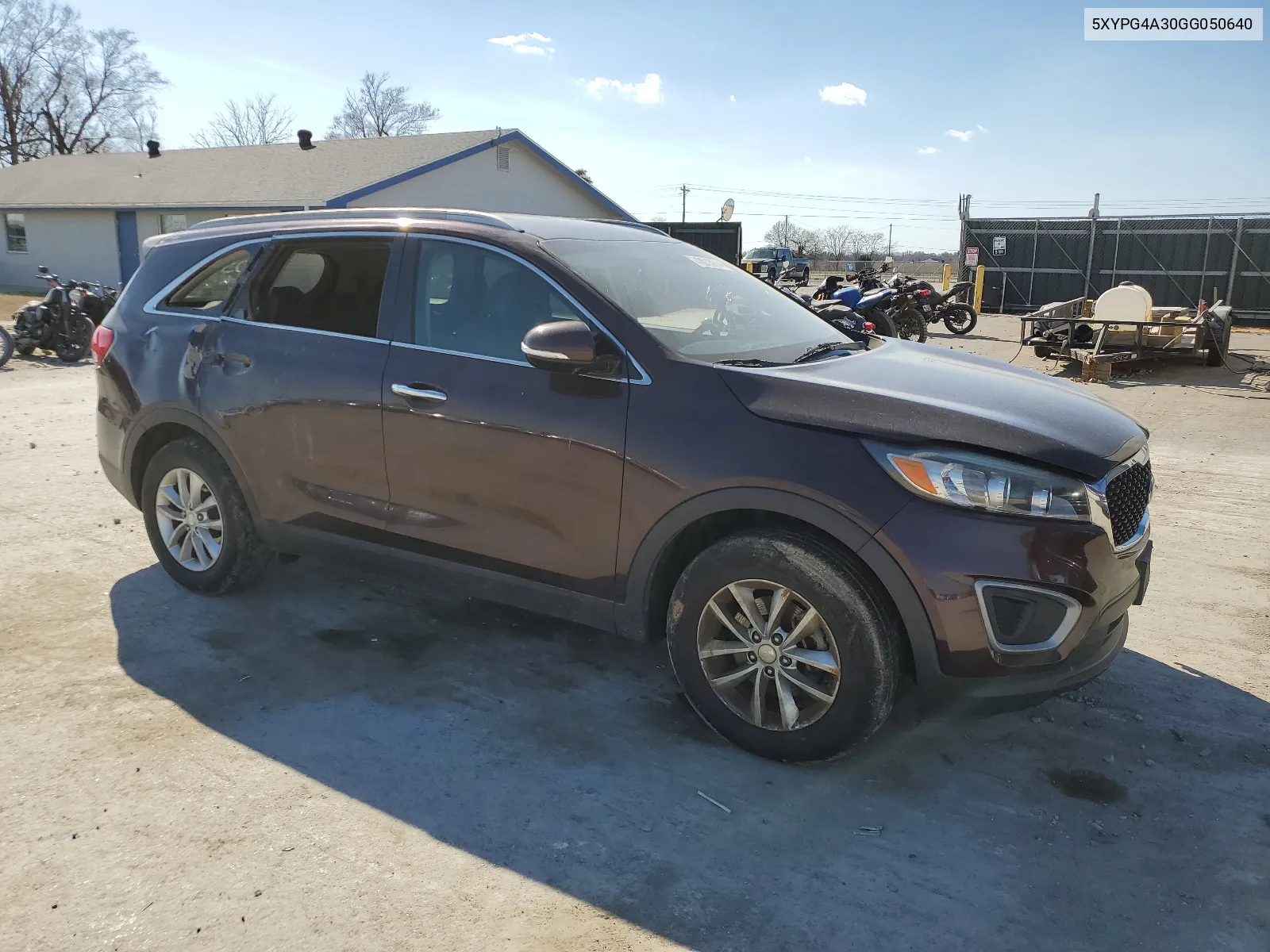 2016 Kia Sorento Lx VIN: 5XYPG4A30GG050640 Lot: 43013914