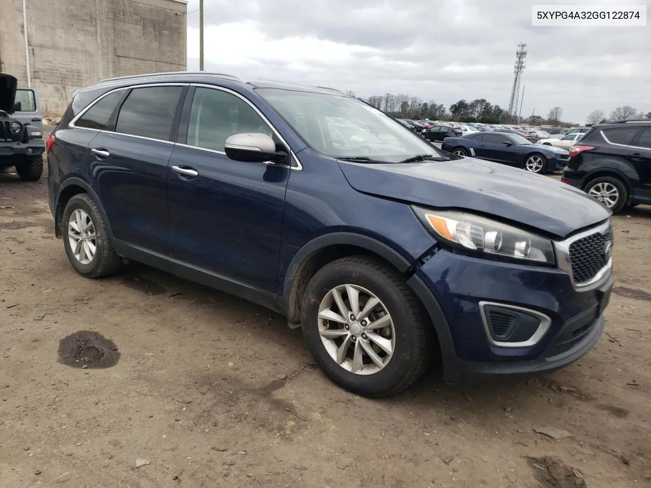 2016 Kia Sorento Lx VIN: 5XYPG4A32GG122874 Lot: 44517374