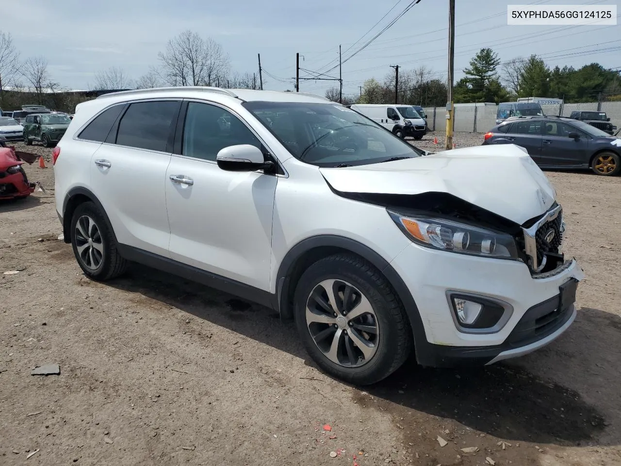 2016 Kia Sorento Ex VIN: 5XYPHDA56GG124125 Lot: 50288044