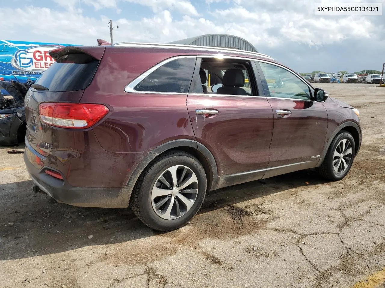 2016 Kia Sorento Ex VIN: 5XYPHDA55GG134371 Lot: 53523874