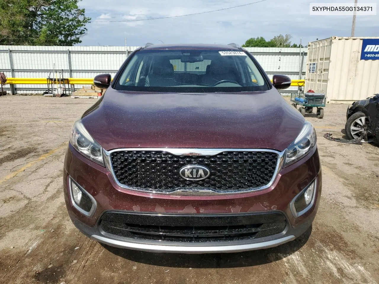 2016 Kia Sorento Ex VIN: 5XYPHDA55GG134371 Lot: 53523874