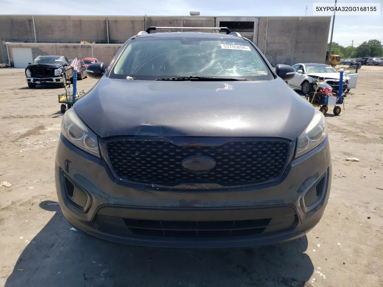 2016 Kia Sorento Lx VIN: 5XYPG4A32GG168155 Lot: 53705894