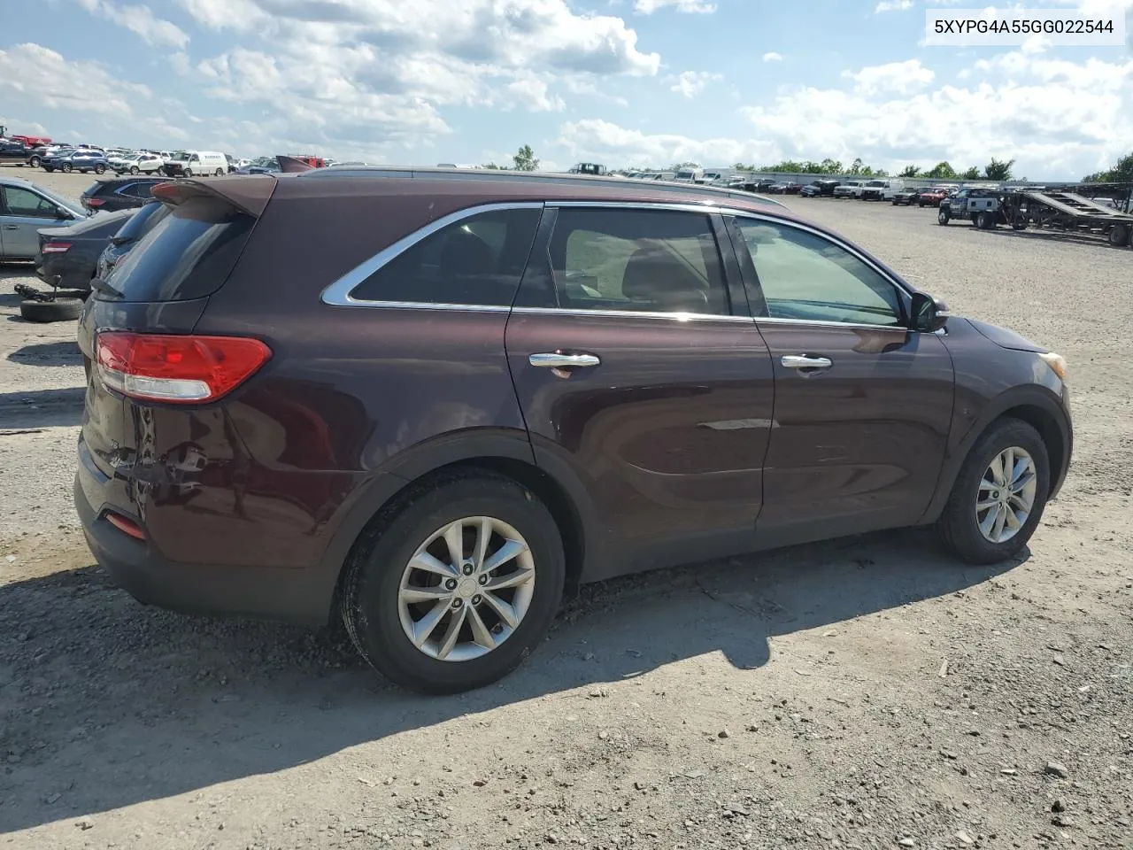 2016 Kia Sorento Lx VIN: 5XYPG4A55GG022544 Lot: 55027174