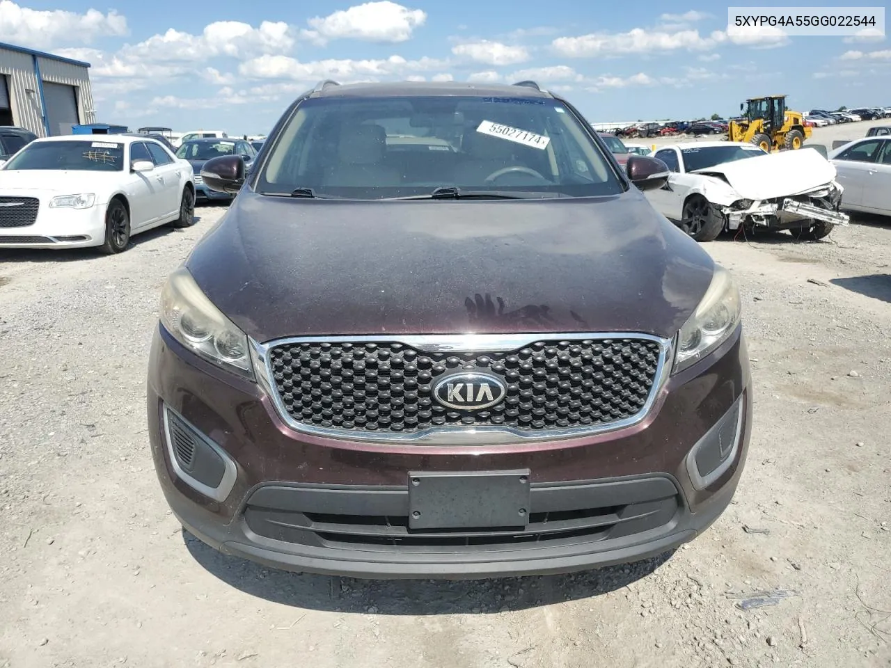 5XYPG4A55GG022544 2016 Kia Sorento Lx