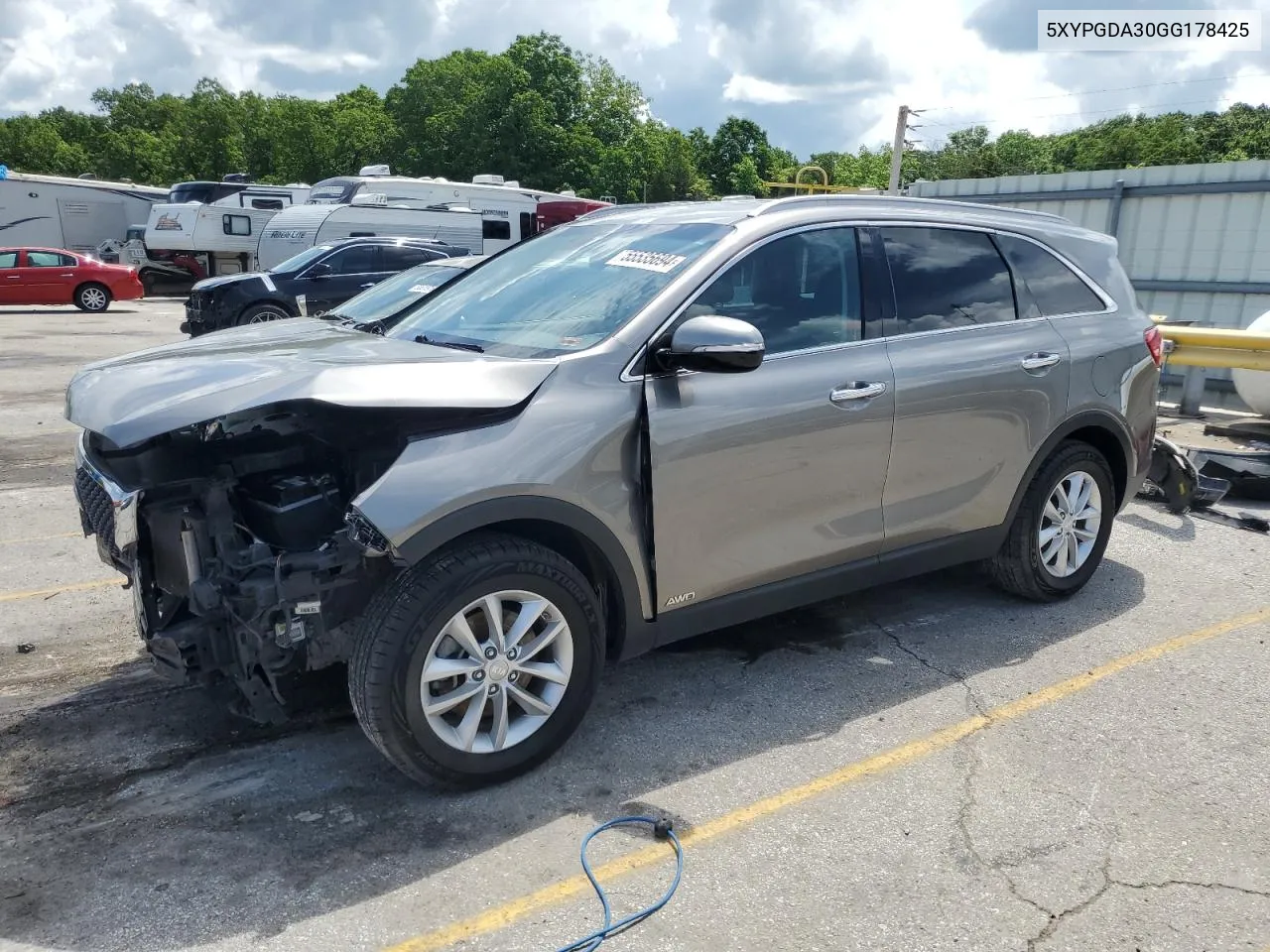 2016 Kia Sorento Lx VIN: 5XYPGDA30GG178425 Lot: 55535694