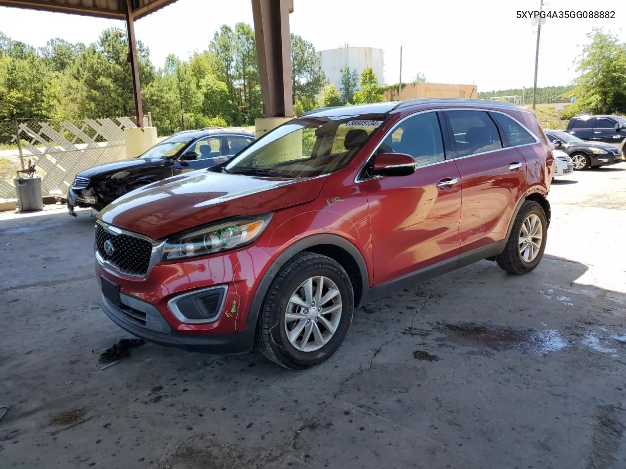 2016 Kia Sorento Lx VIN: 5XYPG4A35GG088882 Lot: 56605134