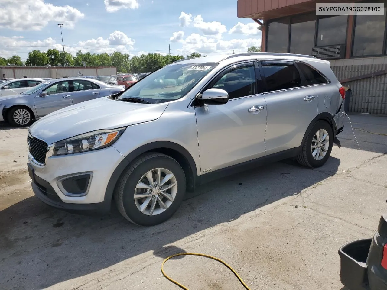 2016 Kia Sorento Lx VIN: 5XYPGDA39GG078100 Lot: 57477654