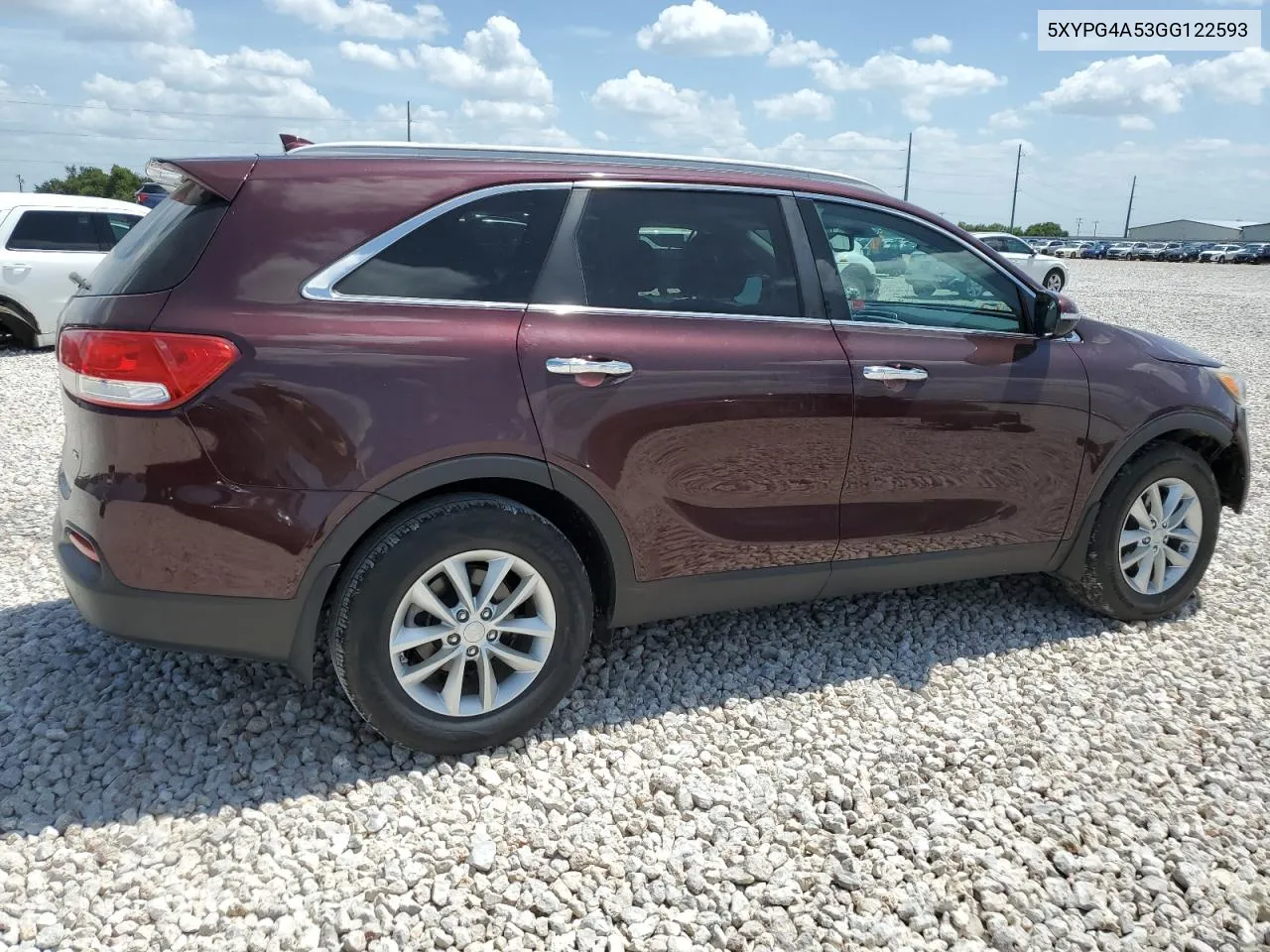 2016 Kia Sorento Lx VIN: 5XYPG4A53GG122593 Lot: 61729444