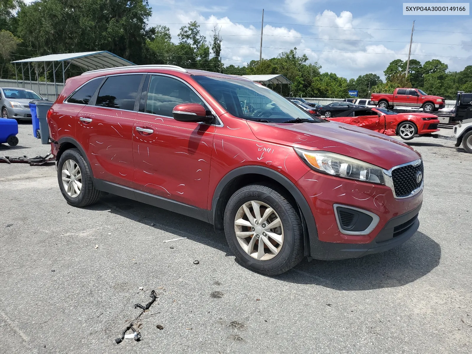 2016 Kia Sorento Lx VIN: 5XYPG4A30GG149166 Lot: 62017494