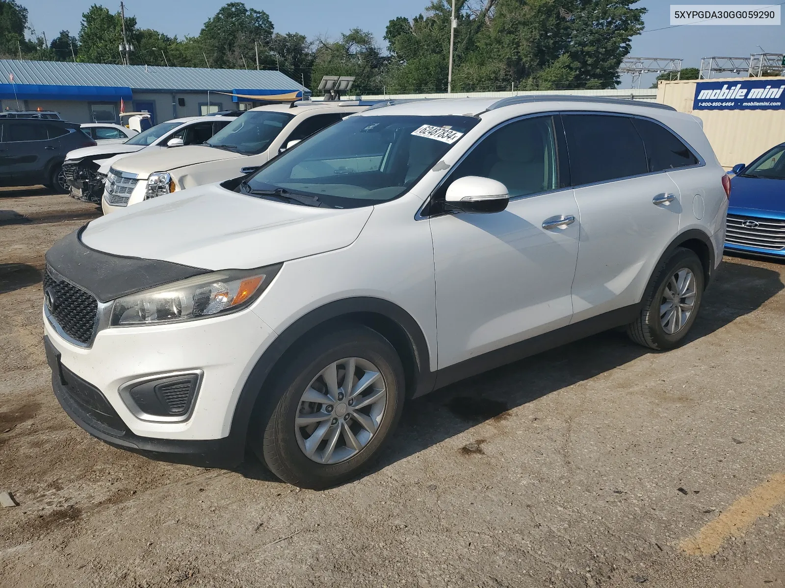 2016 Kia Sorento Lx VIN: 5XYPGDA30GG059290 Lot: 62487834