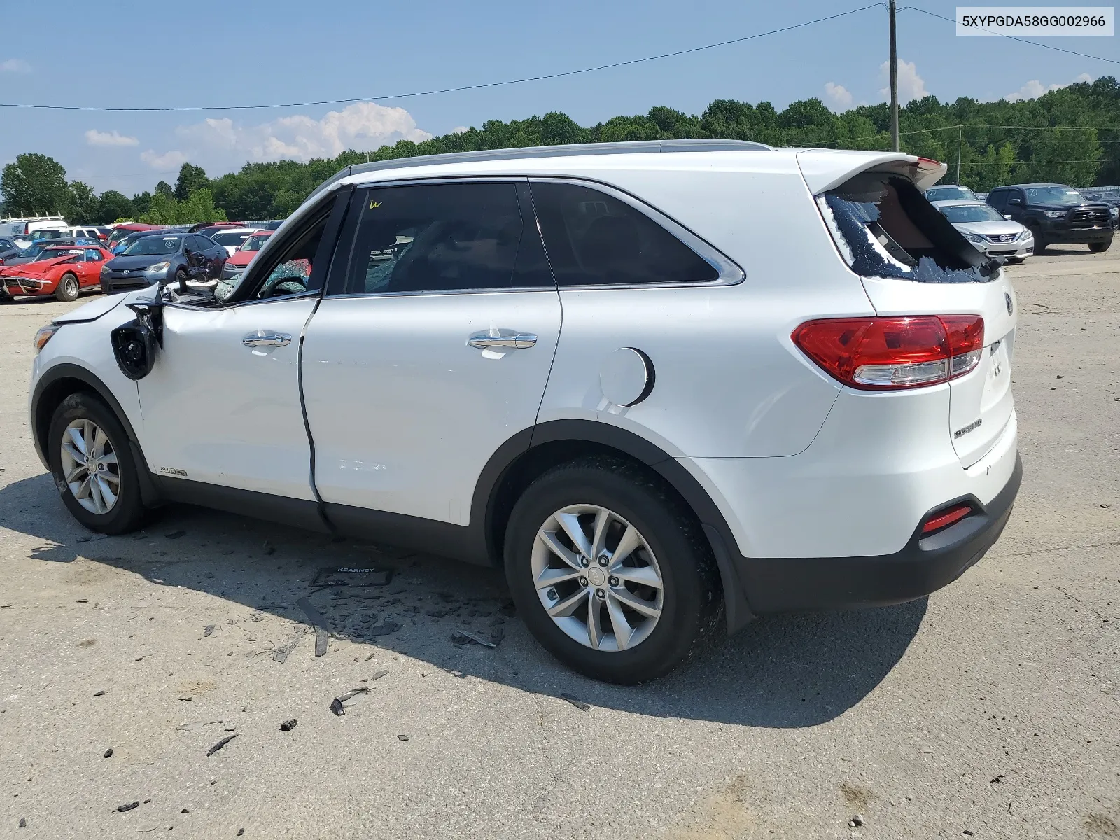 2016 Kia Sorento Lx VIN: 5XYPGDA58GG002966 Lot: 62661244