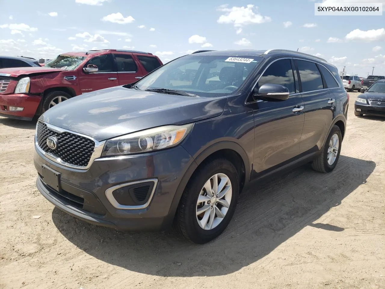 2016 Kia Sorento Lx VIN: 5XYPG4A3XGG102064 Lot: 63643244