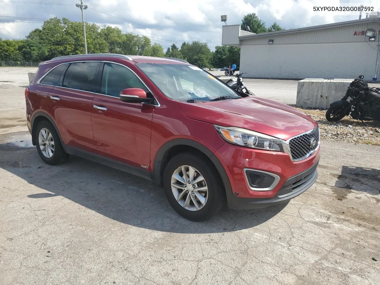 2016 Kia Sorento Lx VIN: 5XYPGDA32GG087592 Lot: 65601174