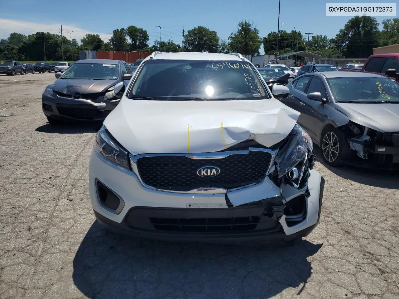 2016 Kia Sorento Lx VIN: 5XYPGDA51GG172375 Lot: 65760764