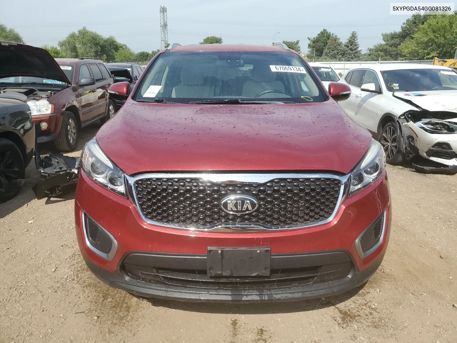 2016 Kia Sorento Lx VIN: 5XYPGDA54GG081326 Lot: 67069134