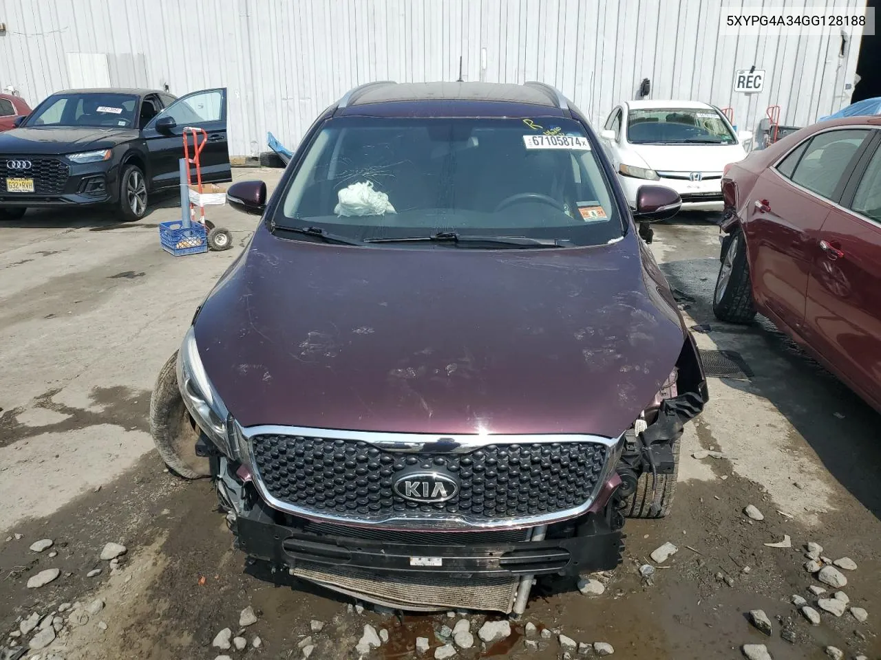 5XYPG4A34GG128188 2016 Kia Sorento Lx