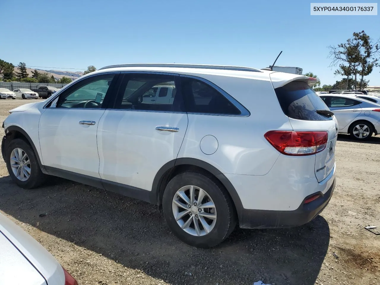 2016 Kia Sorento Lx VIN: 5XYPG4A34GG176337 Lot: 68364584