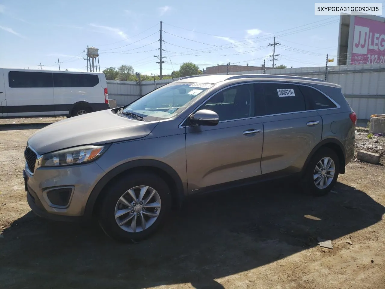 2016 Kia Sorento Lx VIN: 5XYPGDA31GG090435 Lot: 68689114