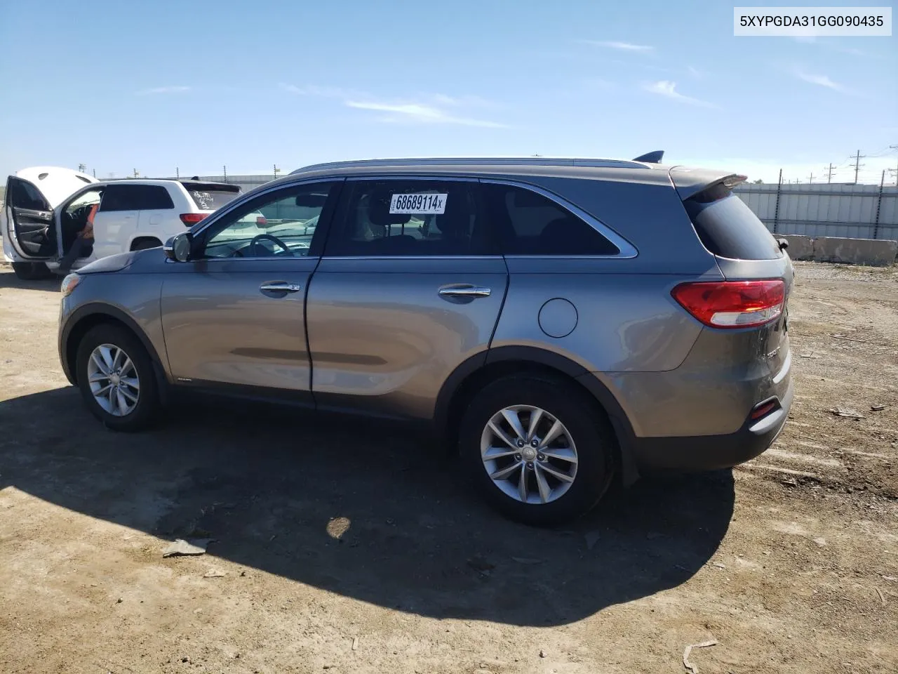 2016 Kia Sorento Lx VIN: 5XYPGDA31GG090435 Lot: 68689114