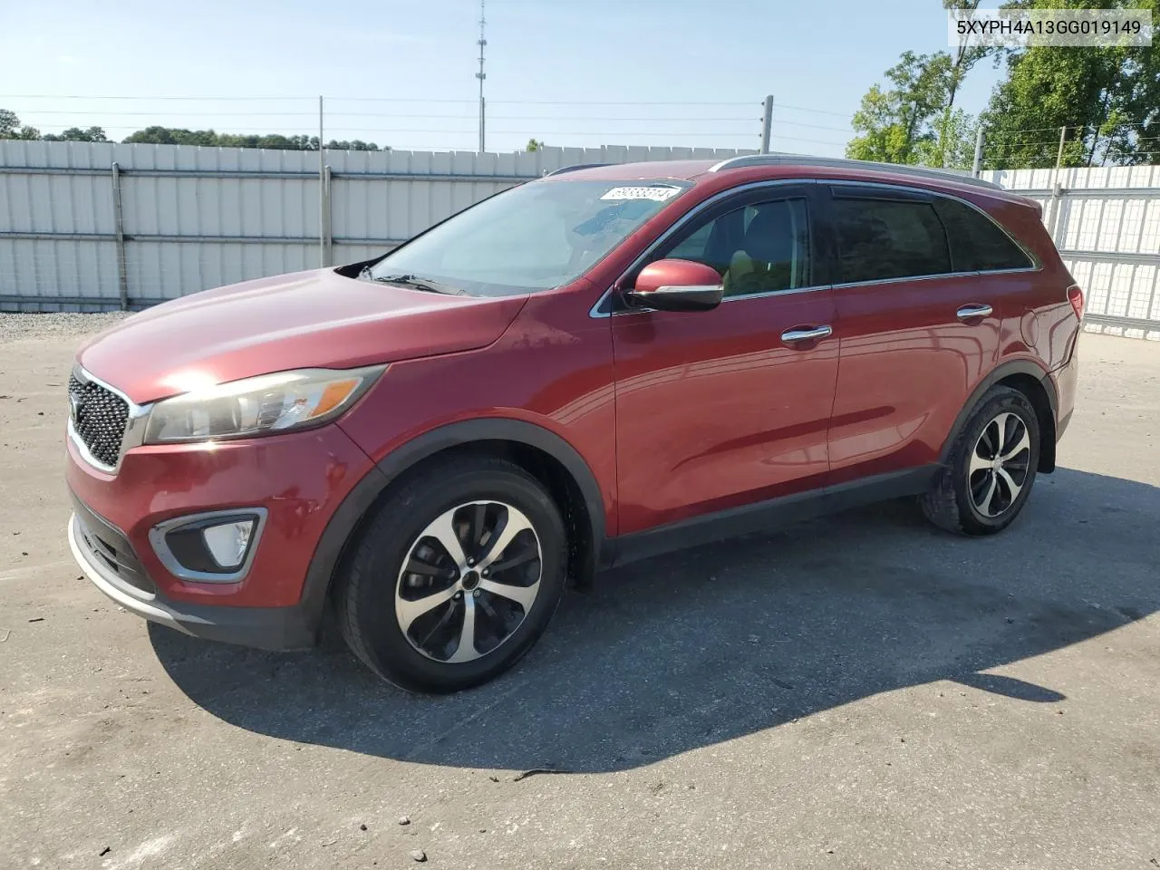 2016 Kia Sorento Ex VIN: 5XYPH4A13GG019149 Lot: 69333314