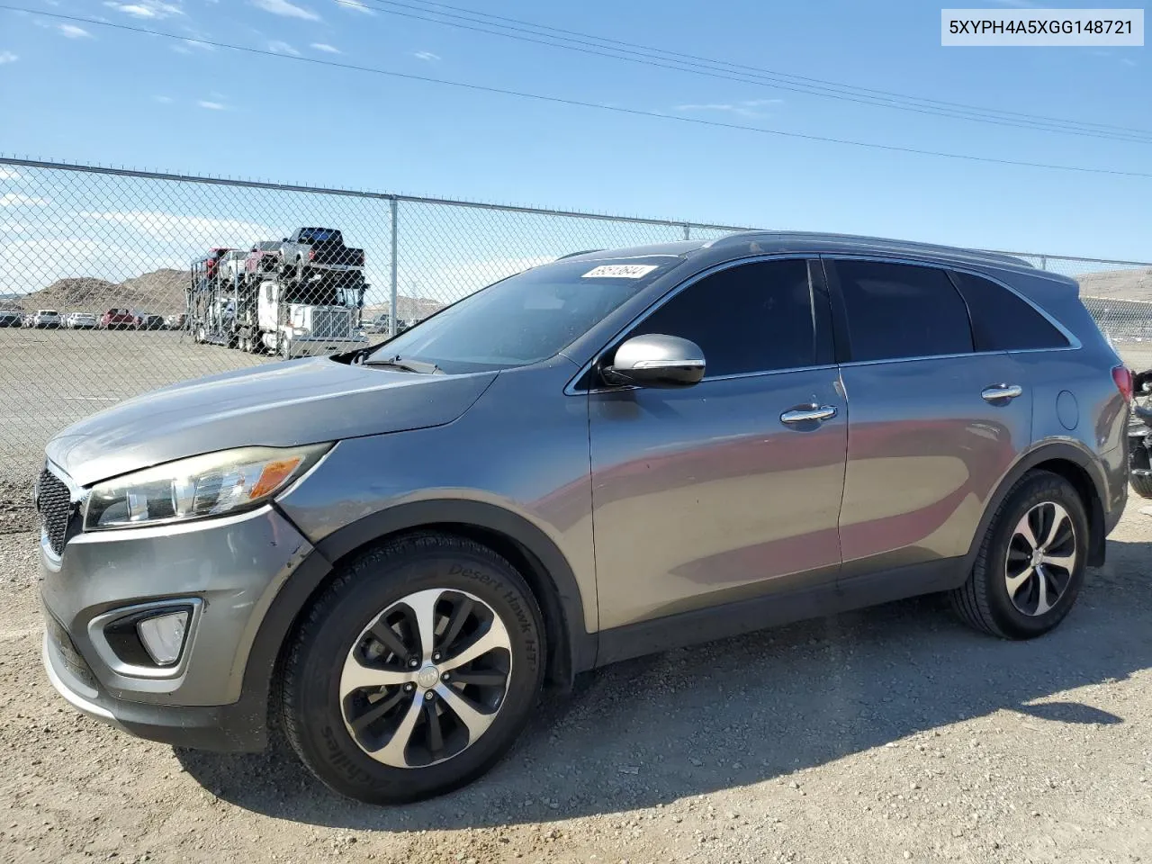 2016 Kia Sorento Ex VIN: 5XYPH4A5XGG148721 Lot: 69513644