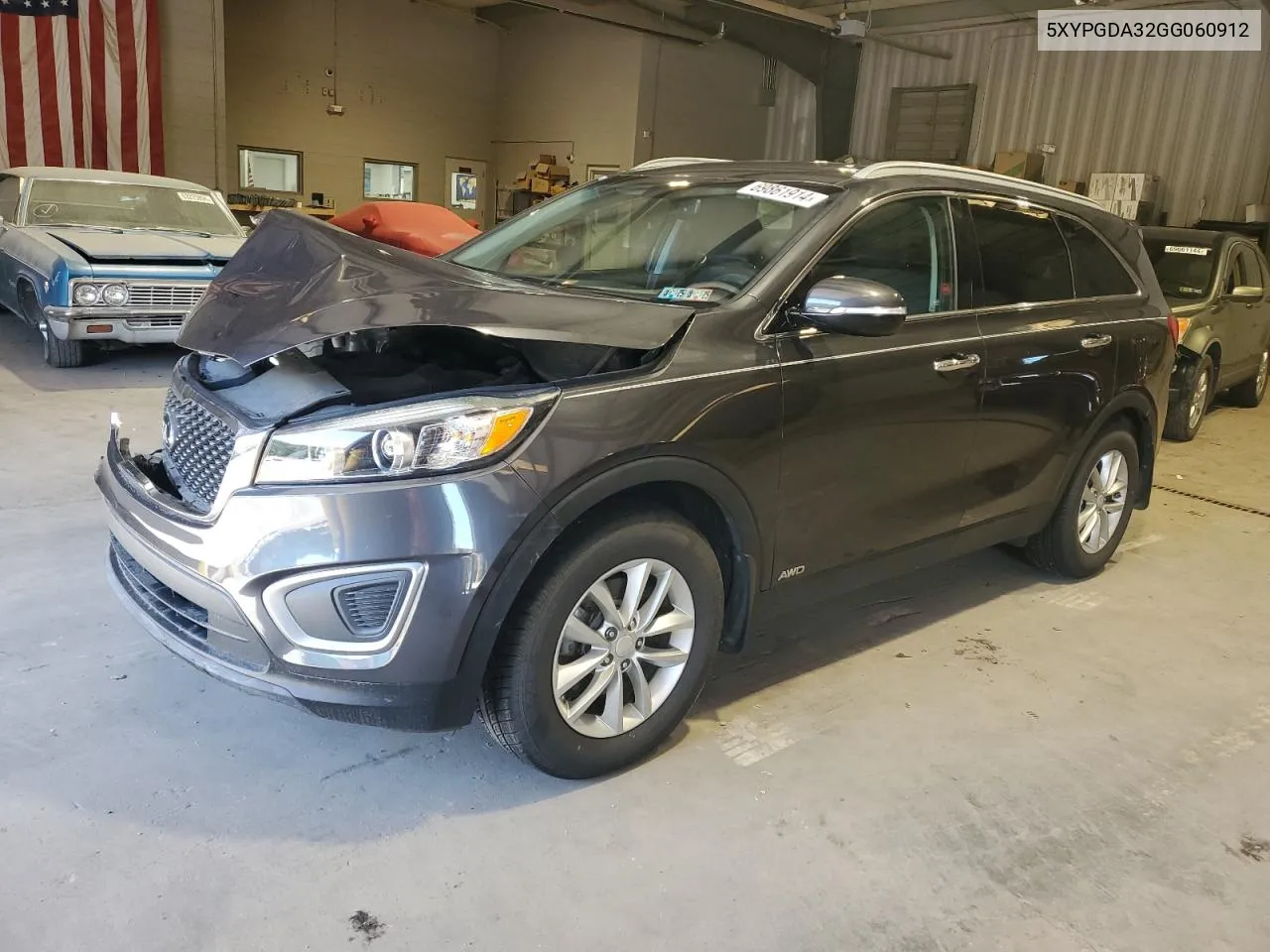 2016 Kia Sorento Lx VIN: 5XYPGDA32GG060912 Lot: 69861914