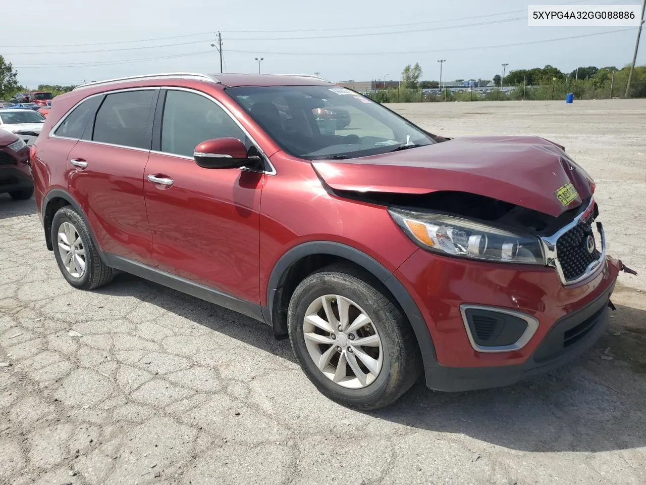 2016 Kia Sorento Lx VIN: 5XYPG4A32GG088886 Lot: 69998924