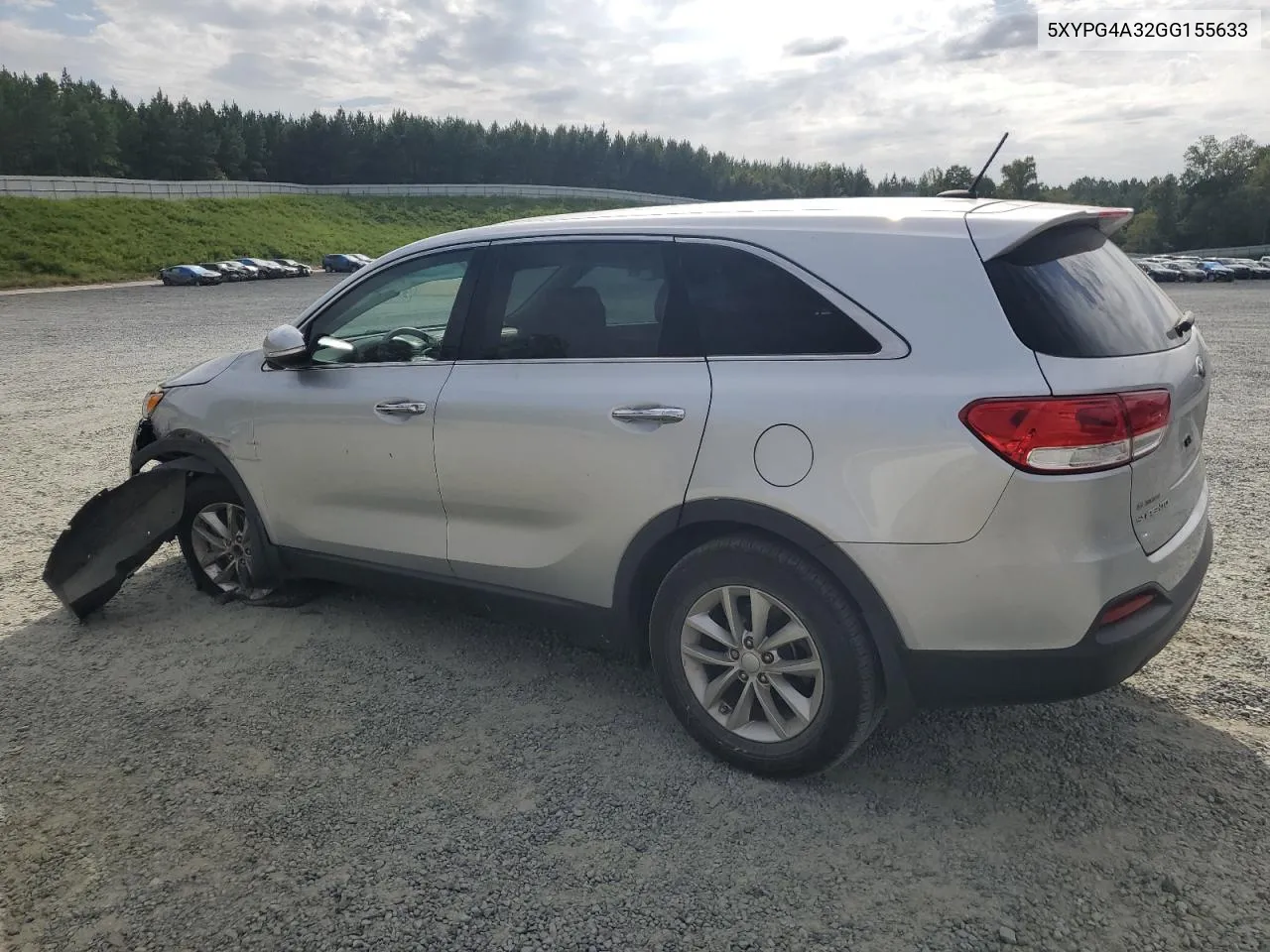 5XYPG4A32GG155633 2016 Kia Sorento Lx