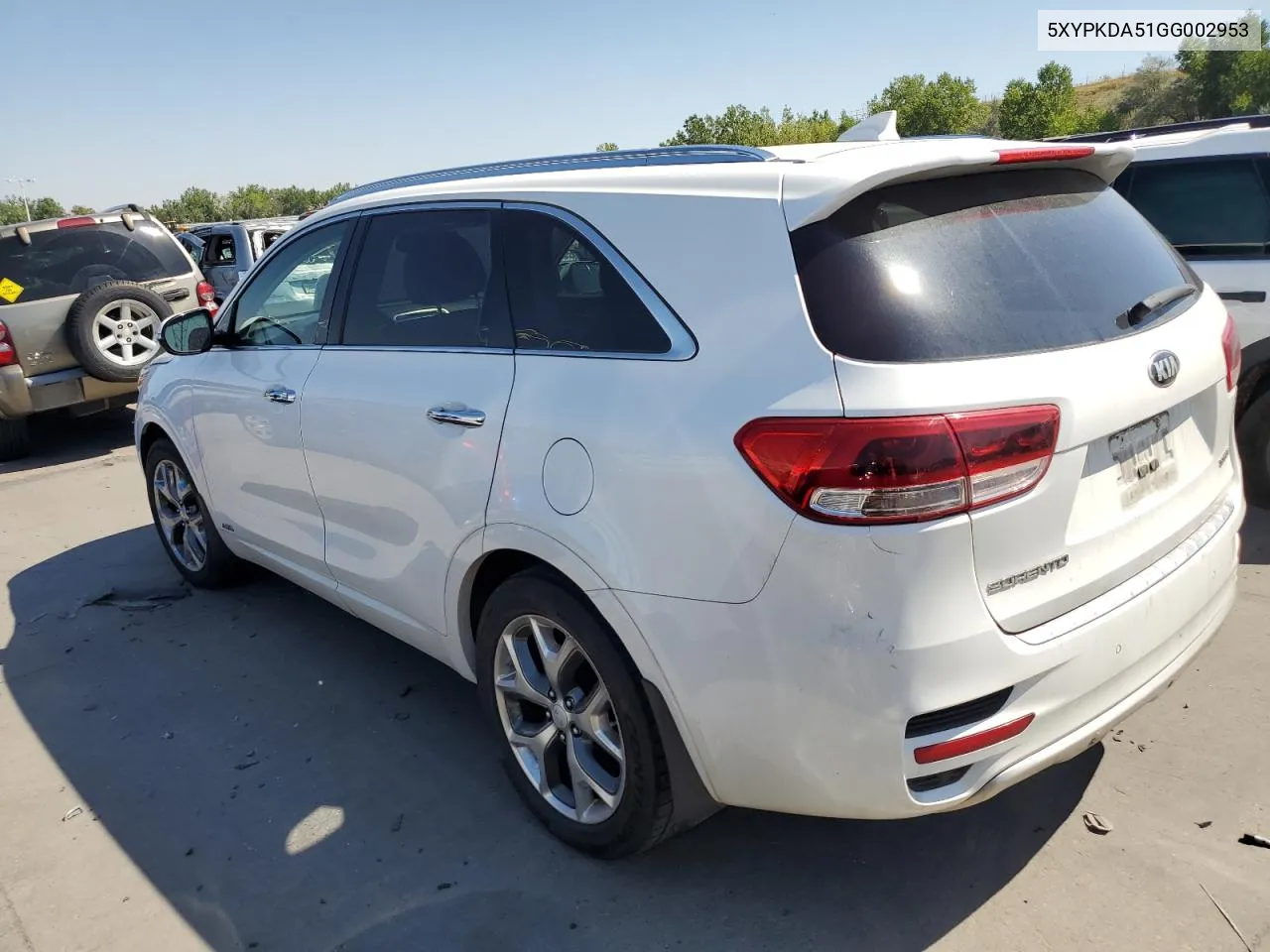 2016 Kia Sorento Sx VIN: 5XYPKDA51GG002953 Lot: 70720894