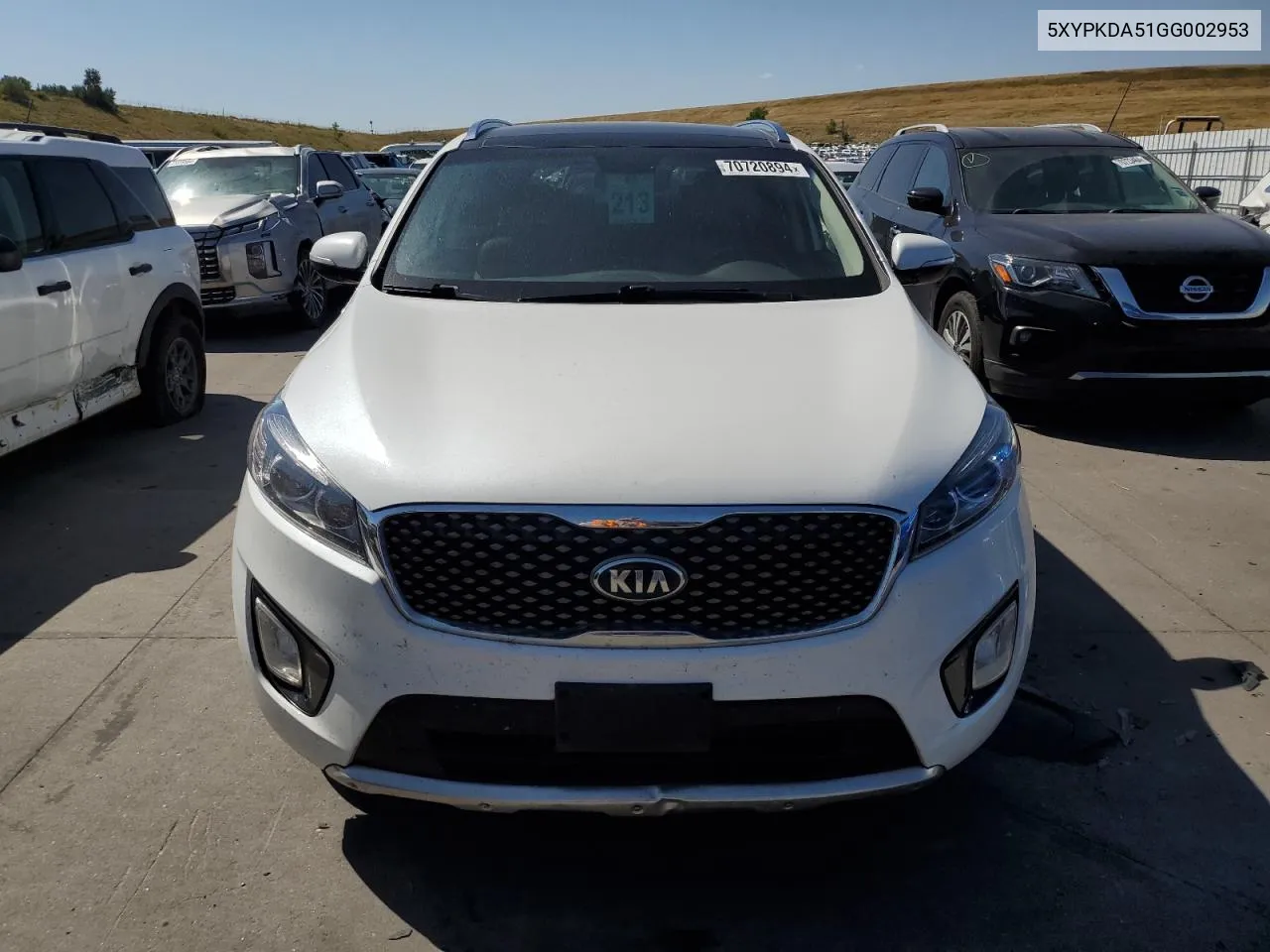 2016 Kia Sorento Sx VIN: 5XYPKDA51GG002953 Lot: 70720894