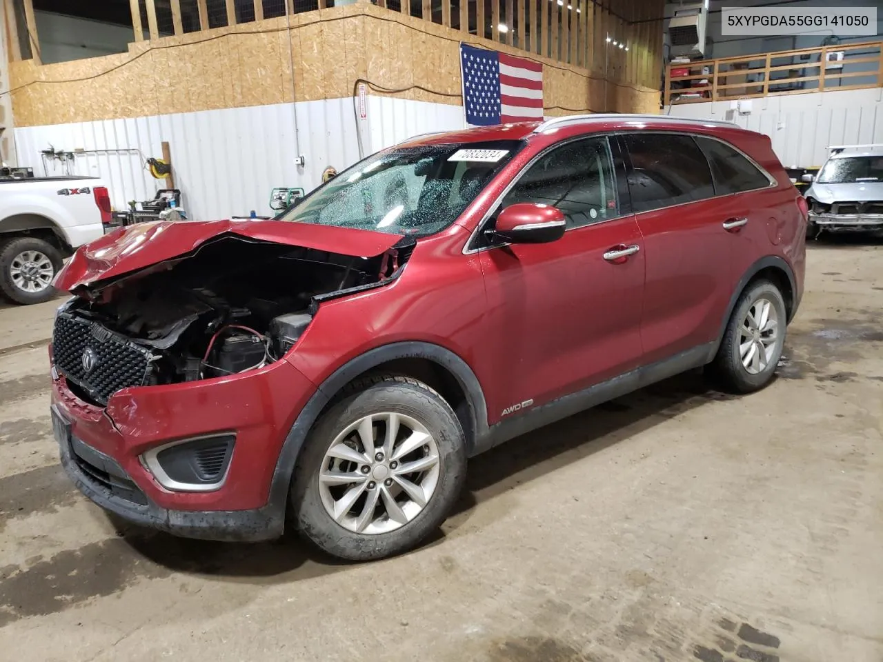 2016 Kia Sorento Lx VIN: 5XYPGDA55GG141050 Lot: 70832034