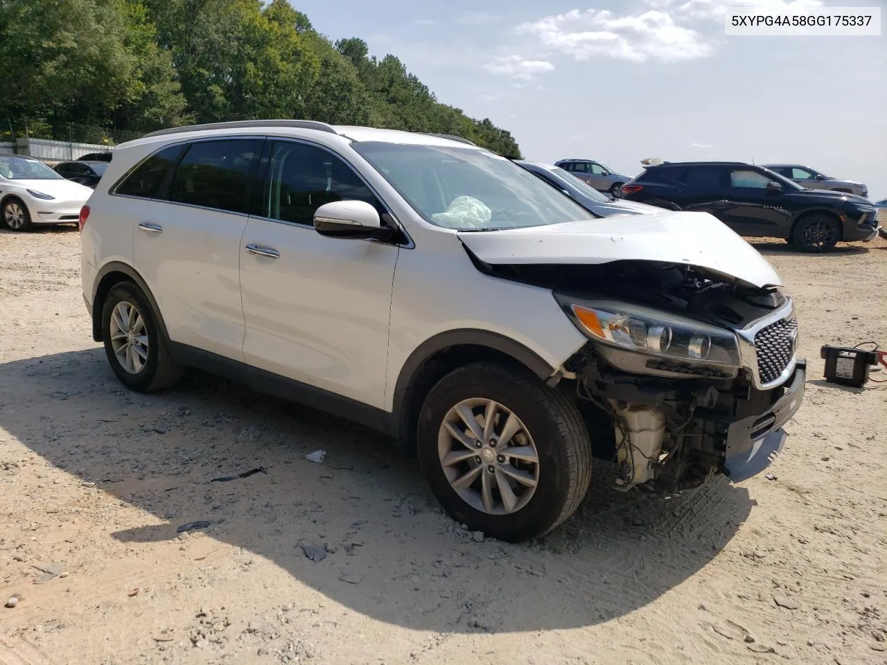 2016 Kia Sorento Lx VIN: 5XYPG4A58GG175337 Lot: 70911414