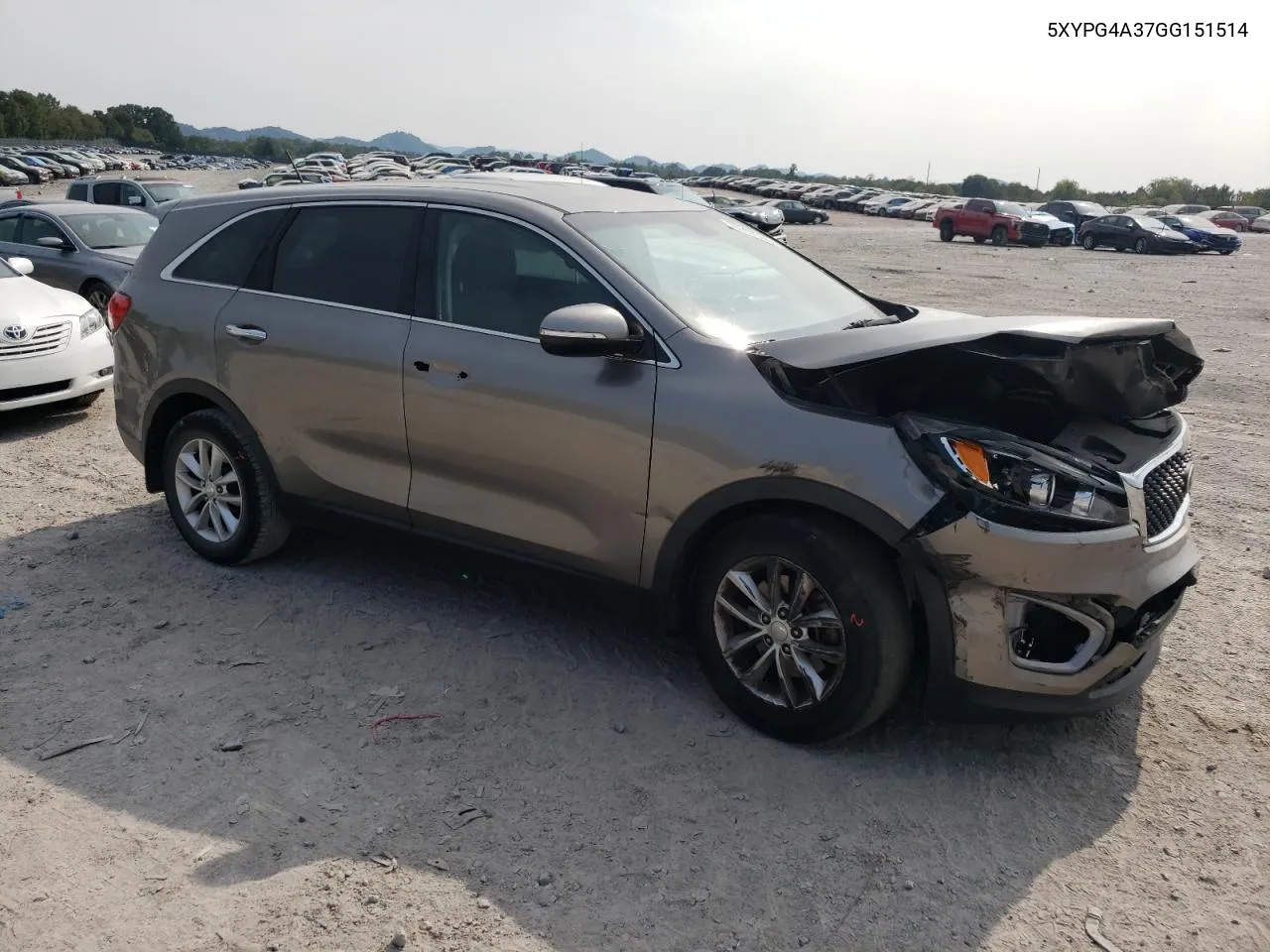 2016 Kia Sorento Lx VIN: 5XYPG4A37GG151514 Lot: 70997304