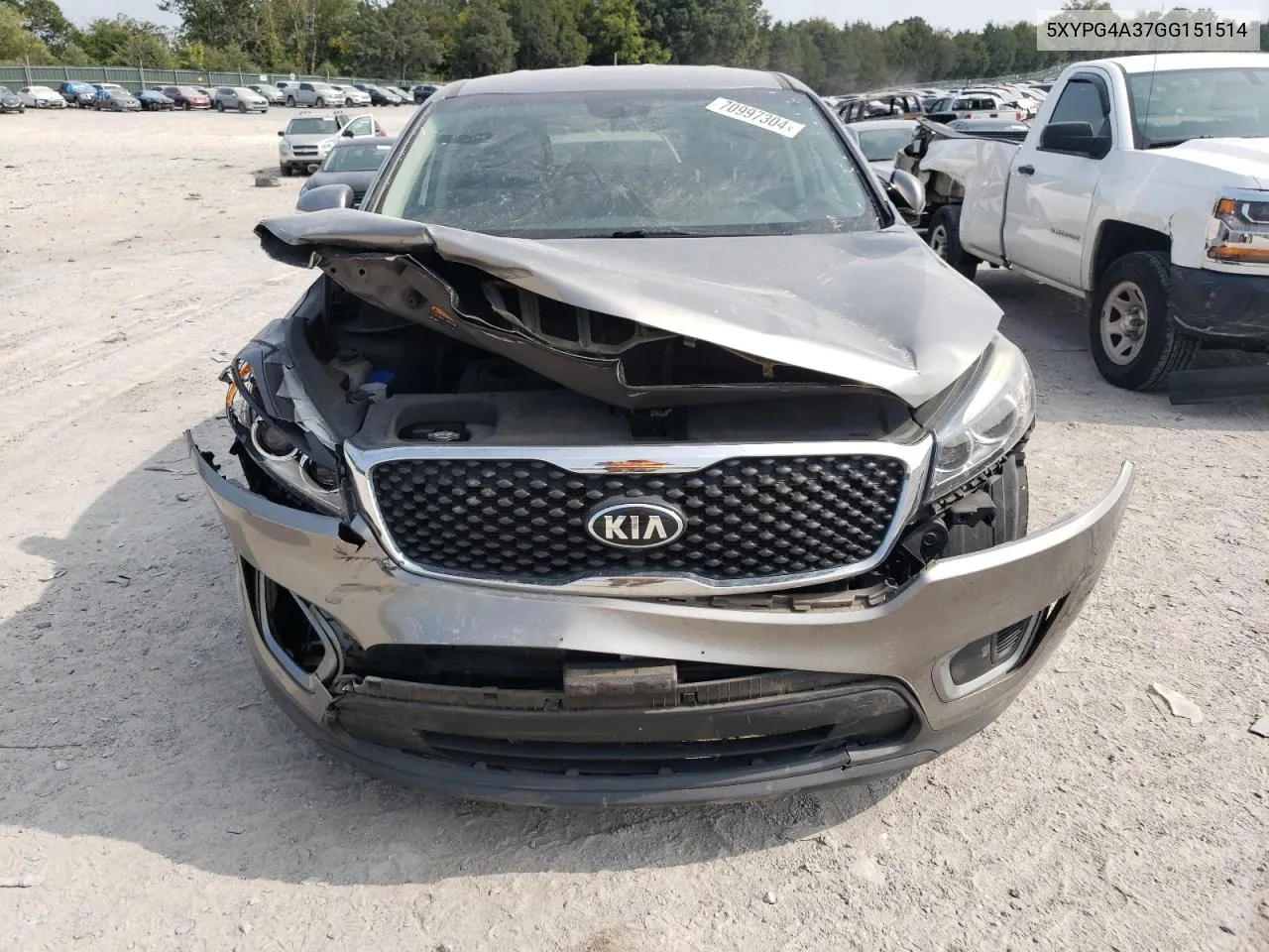 2016 Kia Sorento Lx VIN: 5XYPG4A37GG151514 Lot: 70997304