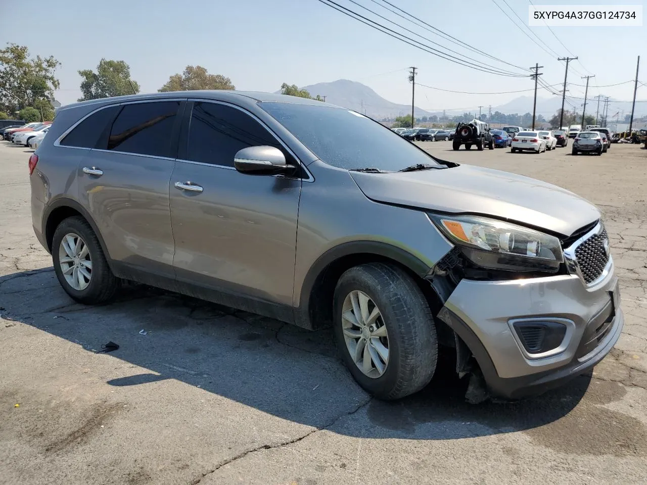 2016 Kia Sorento Lx VIN: 5XYPG4A37GG124734 Lot: 71015924