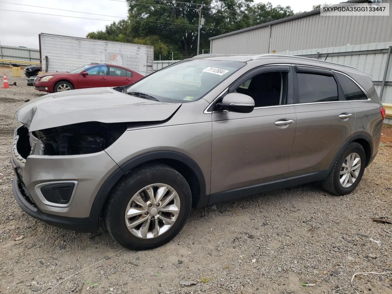 2016 Kia Sorento Lx VIN: 5XYPGDA35GG133447 Lot: 71112804