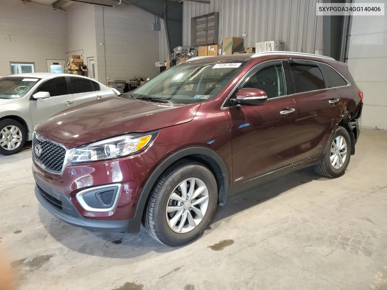 2016 Kia Sorento Lx VIN: 5XYPGDA34GG140406 Lot: 71267964