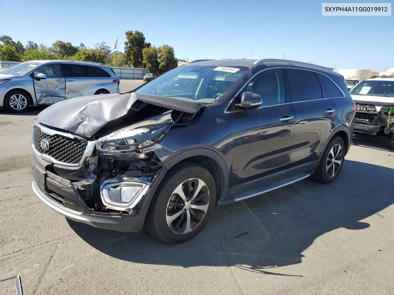 2016 Kia Sorento Ex VIN: 5XYPH4A11GG019912 Lot: 71564544