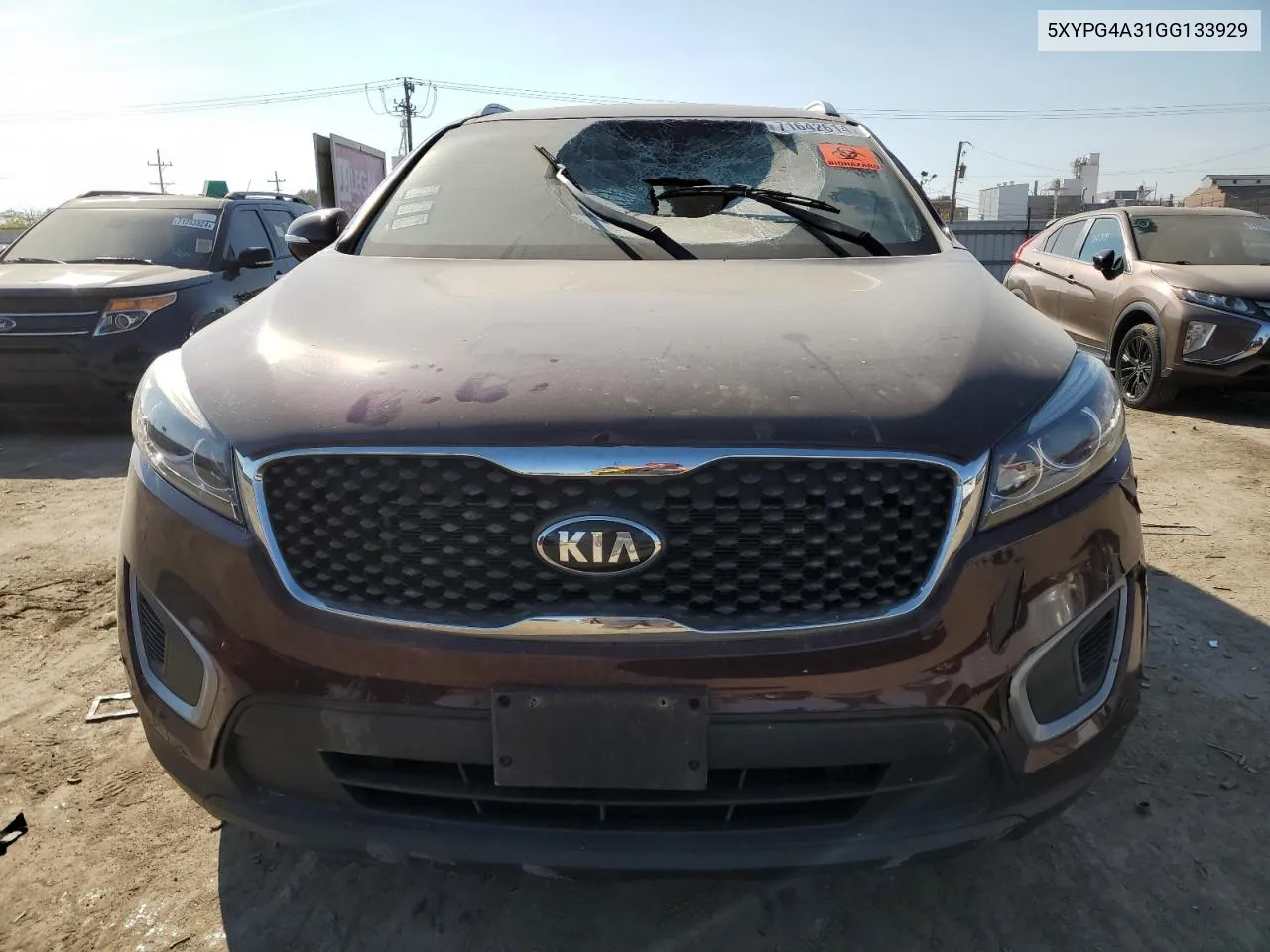 2016 Kia Sorento Lx VIN: 5XYPG4A31GG133929 Lot: 71642614