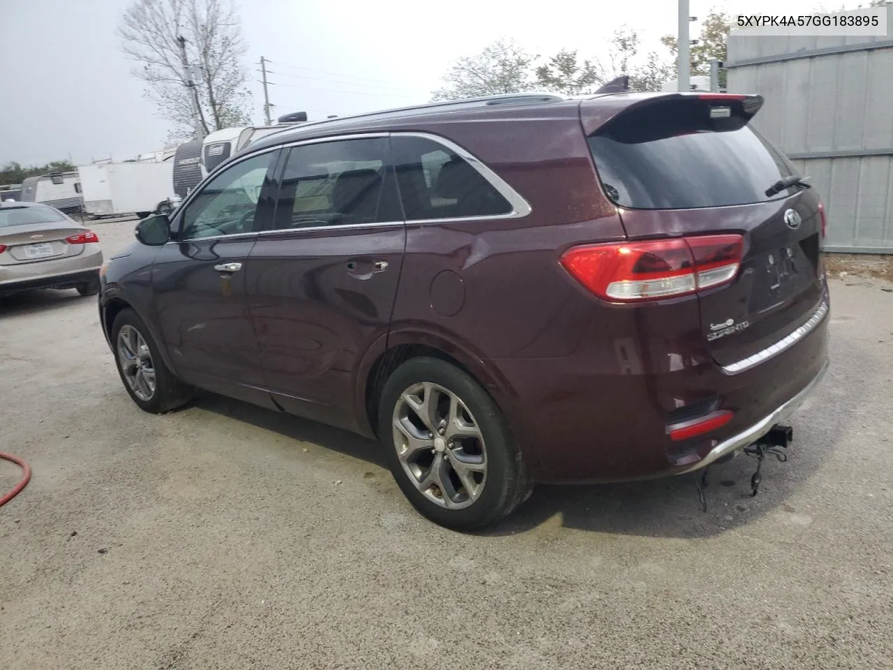 2016 Kia Sorento Sx VIN: 5XYPK4A57GG183895 Lot: 71846604