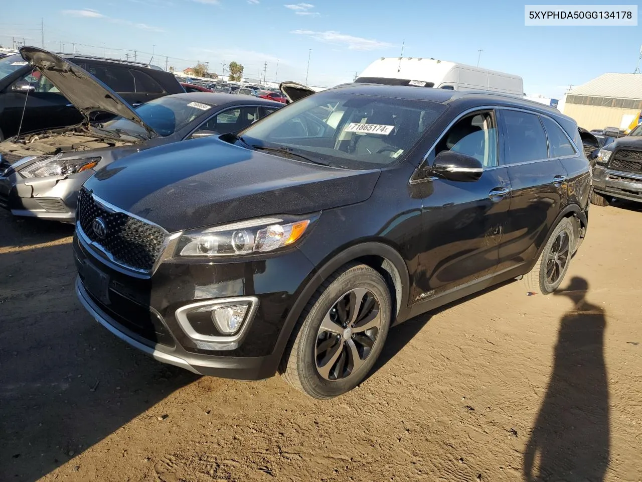 2016 Kia Sorento Ex VIN: 5XYPHDA50GG134178 Lot: 71865174